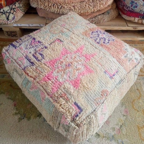 Selling: 100 Stuks Vintage Marokkaanse Kelim Vloer Poef, Ottoman