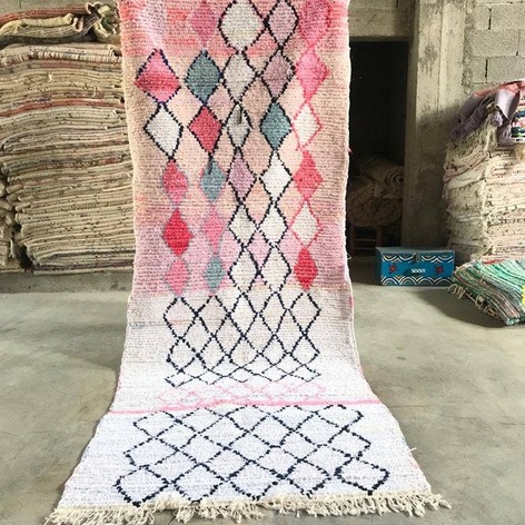 Selling: 90+ Boucherouite Rugs Moroccan Carpet Handmade 250 - 150 Cm