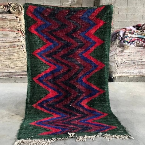 Selling: 90+ Boucherouite Rugs Moroccan Carpet Handmade 250 - 150 Cm