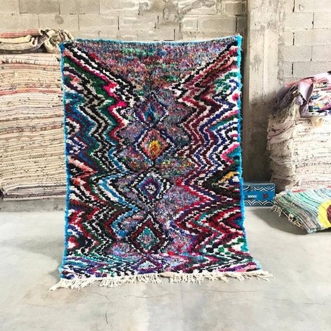 Selling: 90+ Boucherouite Rugs Moroccan Carpet Handmade 250 - 150 Cm
