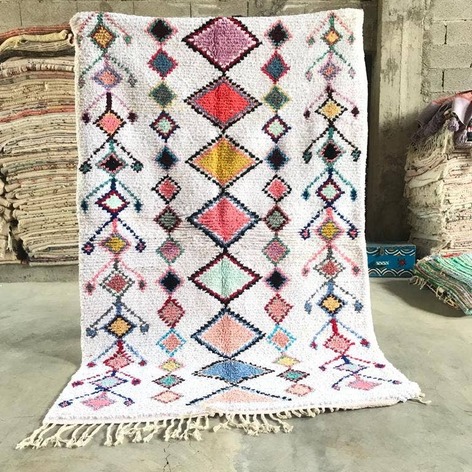 Selling: 90+ Boucherouite Rugs Moroccan Carpet Handmade 250 - 150 Cm