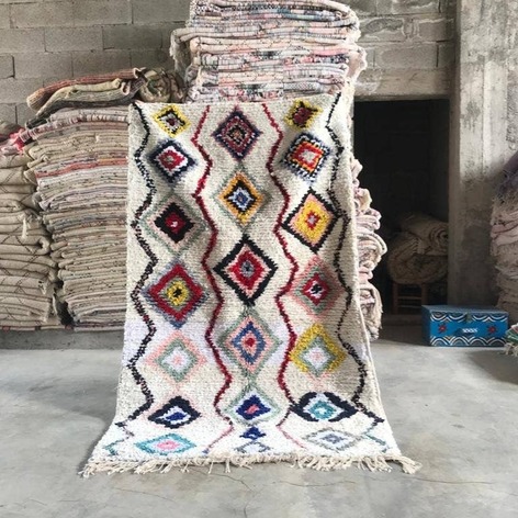 Selling: 90+ Boucherouite Rugs Moroccan Carpet Handmade 250 - 150 Cm