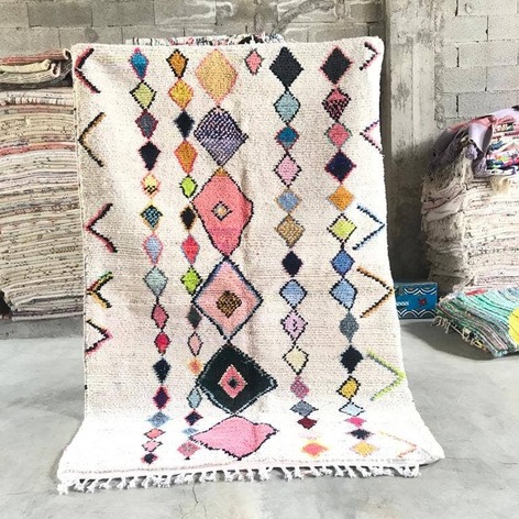 Selling: 90+ Boucherouite Rugs Moroccan Carpet Handmade 250 - 150 Cm