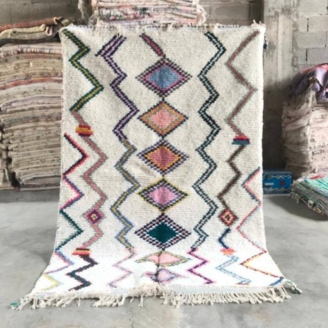 Selling: 90+ Boucherouite Rugs Moroccan Carpet Handmade 250 - 150 Cm