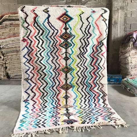 Selling: 90+ Boucherouite Rugs Moroccan Carpet Handmade 250 - 150 Cm