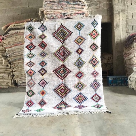 Selling: 90+ Boucherouite Rugs Moroccan Carpet Handmade 250 - 150 Cm