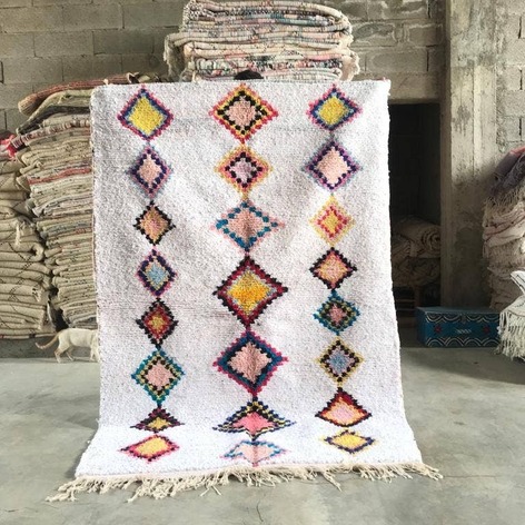 Selling: 90+ Boucherouite Rugs Moroccan Carpet Handmade 250 - 150 Cm