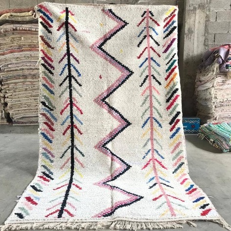 Selling: 90+ Boucherouite Rugs Moroccan Carpet Handmade 250 - 150 Cm