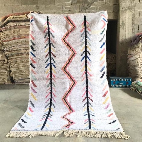Selling: 90+ Boucherouite Rugs Moroccan Carpet Handmade 250 - 150 Cm