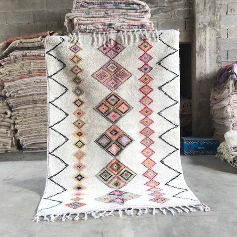 Selling: 90+ Boucherouite Rugs Moroccan Carpet Handmade 250 - 150 Cm