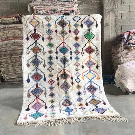 Selling: 90+ Boucherouite Rugs Moroccan Carpet Handmade 250 - 150 Cm