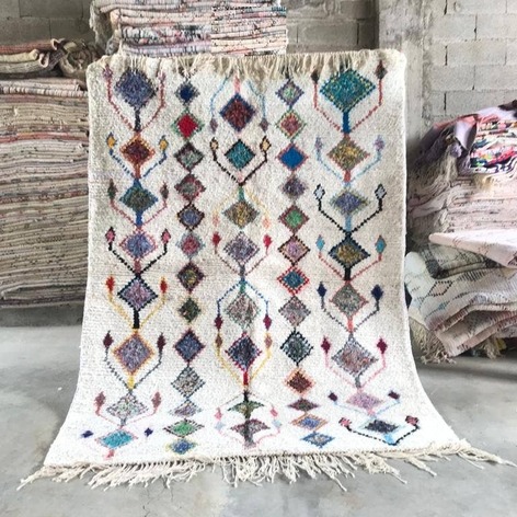 Selling: 90+ Boucherouite Rugs Moroccan Carpet Handmade 250 - 150 Cm