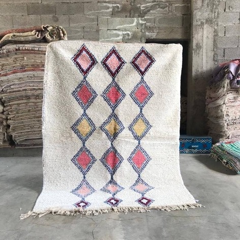 Selling: 90+ Boucherouite Rugs Moroccan Carpet Handmade 250 - 150 Cm