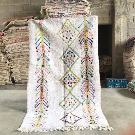 Selling: 90+ Boucherouite Rugs Moroccan Carpet Handmade 250 - 150 Cm