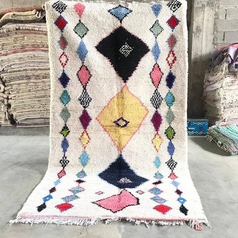 Selling: 90+ Boucherouite Rugs Moroccan Carpet Handmade 250 - 150 Cm