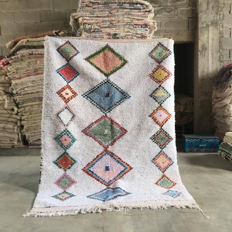 Selling: 90+ Boucherouite Rugs Moroccan Carpet Handmade 250 - 150 Cm