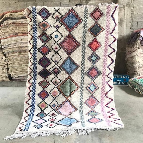 Selling: 90+ Boucherouite Rugs Moroccan Carpet Handmade 250 - 150 Cm