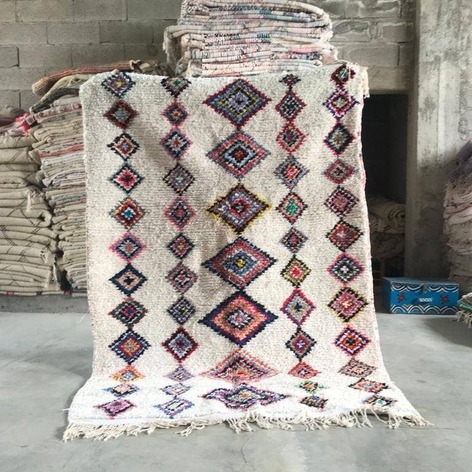 Selling: 90+ Boucherouite Rugs Moroccan Carpet Handmade 250 - 150 Cm