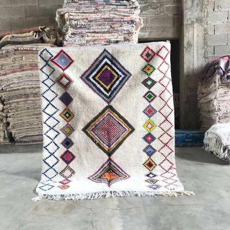 Selling: 90+ Boucherouite Rugs Moroccan Carpet Handmade 250 - 150 Cm
