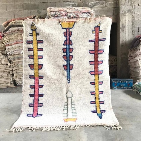 Selling: 90+ Boucherouite Rugs Moroccan Carpet Handmade 250 - 150 Cm