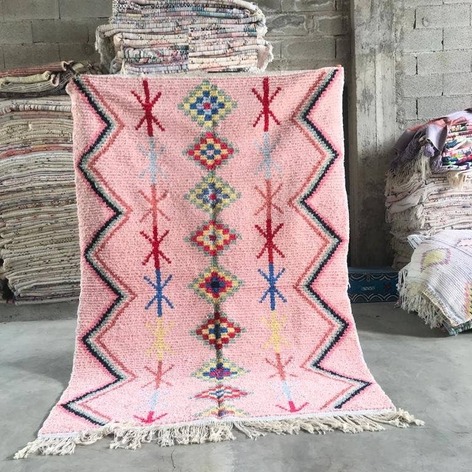 Selling: 90+ Boucherouite Rugs Moroccan Carpet Handmade 250 - 150 Cm