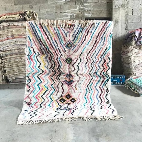 Selling: 90+ Boucherouite Rugs Moroccan Carpet Handmade 250 - 150 Cm