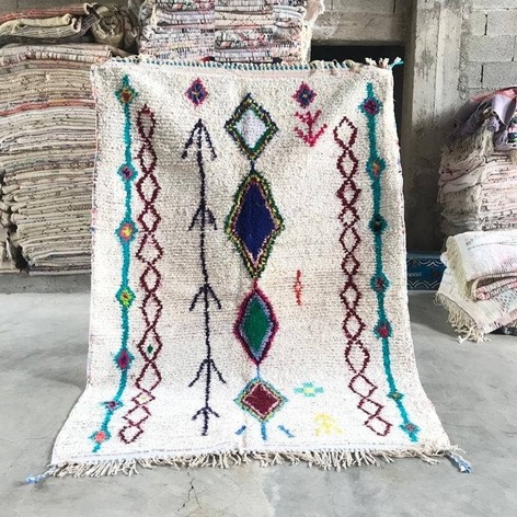 Selling: 90+ Boucherouite Rugs Moroccan Carpet Handmade 250 - 150 Cm