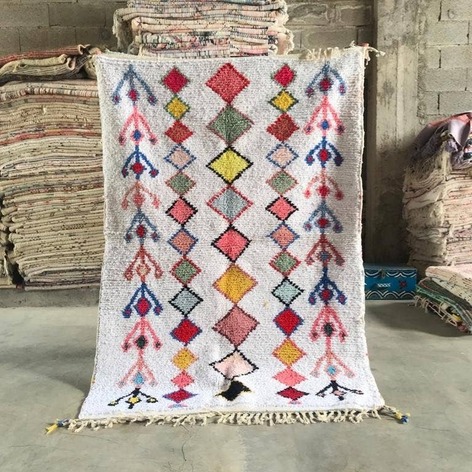 Selling: 90+ Boucherouite Rugs Moroccan Carpet Handmade 250 - 150 Cm
