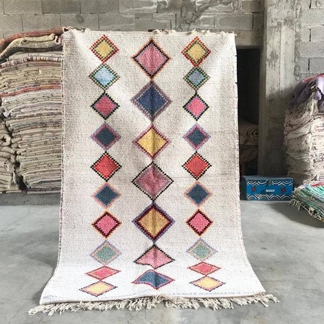Selling: 90+ Boucherouite Rugs Moroccan Carpet Handmade 250 - 150 Cm