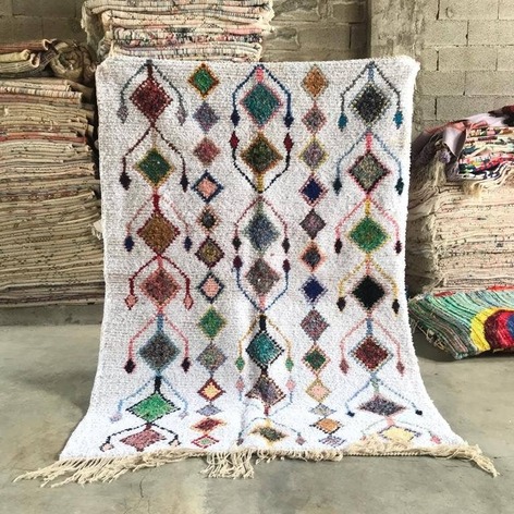 Selling: 90+ Boucherouite Rugs Moroccan Carpet Handmade 250 - 150 Cm