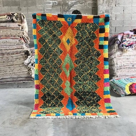 Selling: 90+ Boucherouite Rugs Moroccan Carpet Handmade 250 - 150 Cm