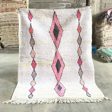 Selling: 90+ Boucherouite Rugs Moroccan Carpet Handmade 250 - 150 Cm