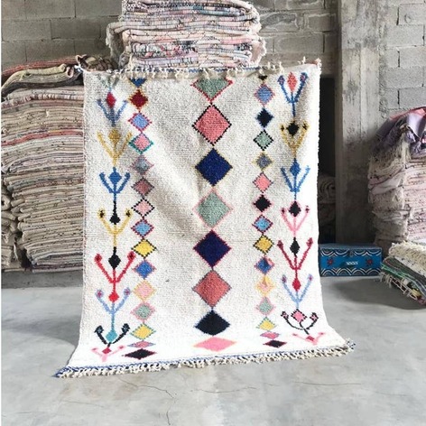 Selling: 90+ Boucherouite Rugs Moroccan Carpet Handmade 250 - 150 Cm