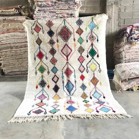 Selling: 90+ Boucherouite Rugs Moroccan Carpet Handmade 250 - 150 Cm