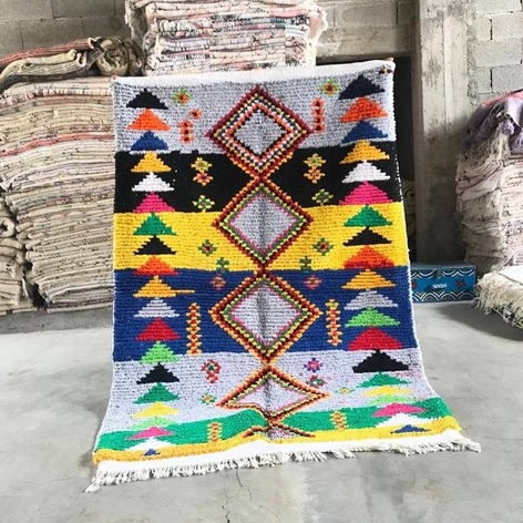 Selling: 90+ Boucherouite Rugs Moroccan Carpet Handmade 250 - 150 Cm