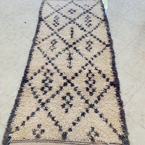 Selling: Beni Ouarain Rug 2040 Moroccan Carpet Handmade 95 - 225 Cm