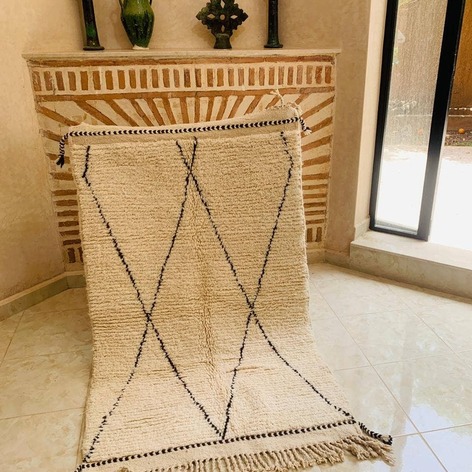 Selling: Beni Ouarain Rug 2047 Moroccan Carpet Handmade 100 - 165 Cm