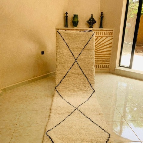 Selling: Beni Ouarain Rug 2053 Moroccan Carpet Handmade 85 - 275 Cm
