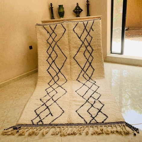 Selling: Beni Ouarain Rug 2054 Moroccan Carpet Handmade 145 - 270 Cm