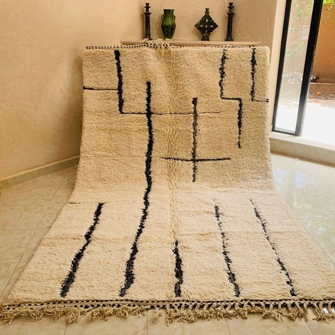 Selling: Beni Ouarain Rug 2065 Moroccan Carpet Handmade 185 - 285 Cm