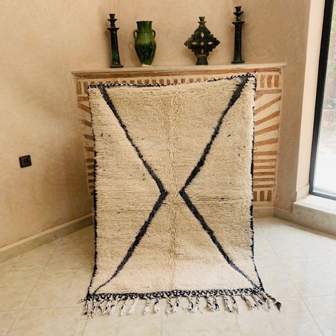 Selling: Beni Ouarain Rug 2066 Moroccan Carpet Handmade 110 - 155 Cm