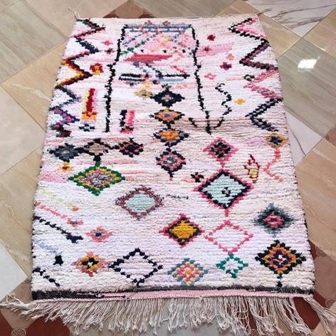 Selling: Boucherouite Rug Moroccan Carpet Handmade 150 - 100 Cm