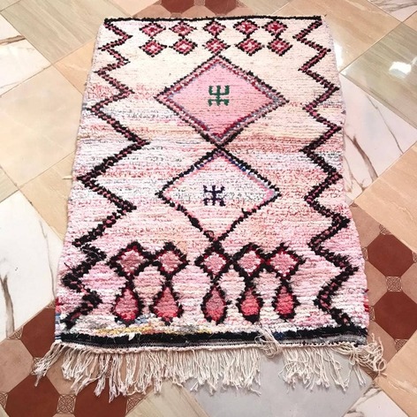 Selling: Boucherouite Rug Moroccan Carpet Handmade 150 - 100 Cm