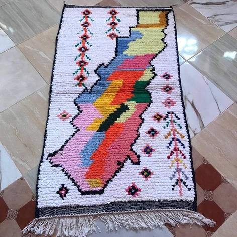 Selling: Boucherouite Rug Moroccan Carpet Handmade 150 - 100 Cm