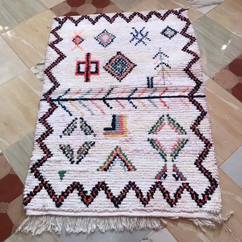 Selling: Boucherouite Rug Moroccan Carpet Handmade 150 - 100 Cm