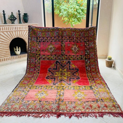 Selling: Handmade Moroccan Carpet Rug Boujaad 1062