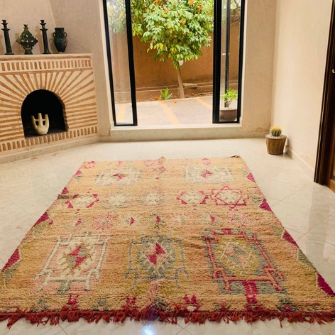 Selling: Handmade Moroccan Carpet Rug Boujaad 1065