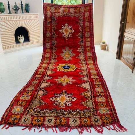 Selling: Handmade Moroccan Carpet Rug Boujaad 1085