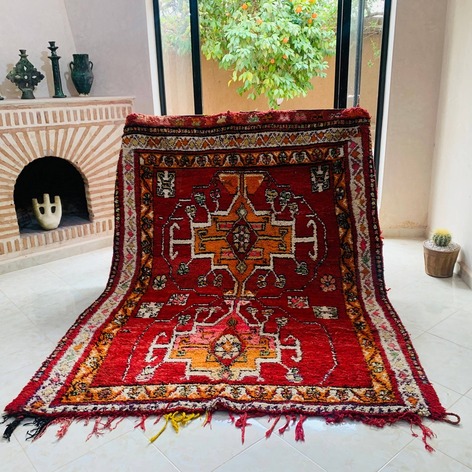 Selling: Handmade Moroccan Carpet Rug Boujaad 1092