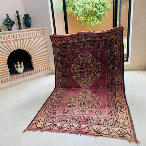 Selling: Handmade Moroccan Carpet Rug Boujaad 1096